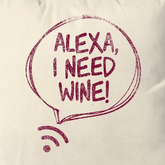 Almofada Alexa I Need Wine