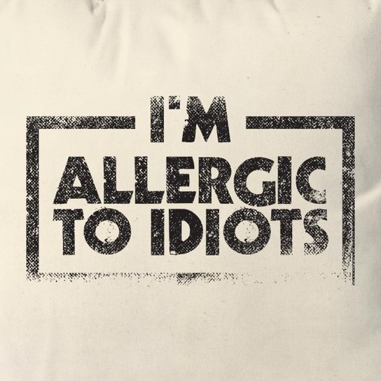Almofada Allergic To Idiots