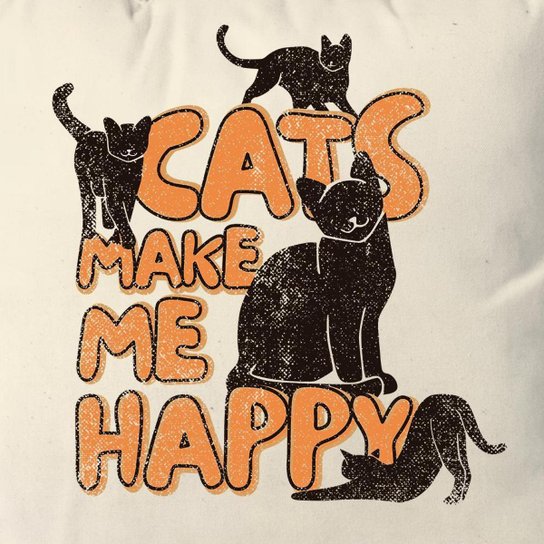 Almofada Cats Make Me Happy