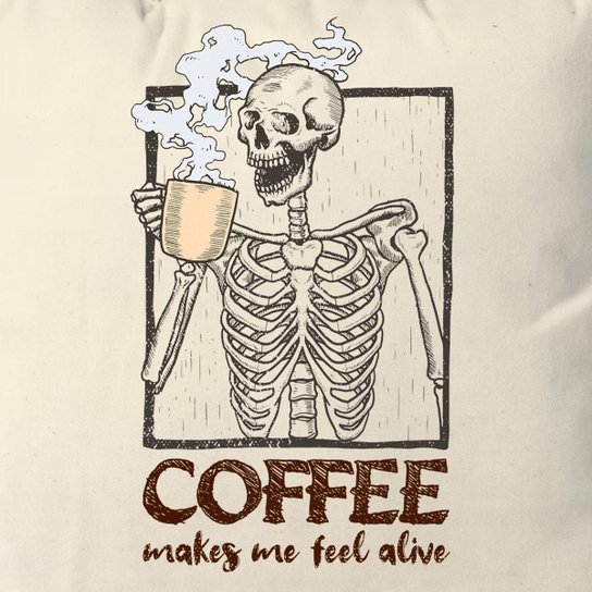 Almofada Coffee Makes Me Feel Alive