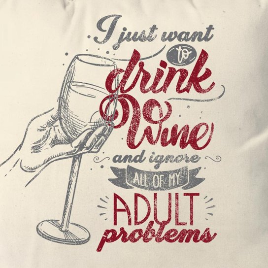 Almofada Just Drink Wine
