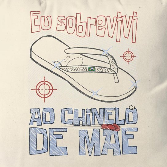 Almofada Sobrevivi ao chinelo de mãe