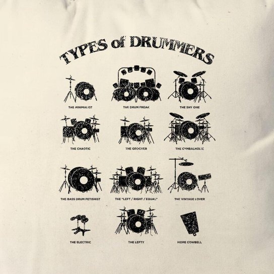 Almofada Types Of Drummers