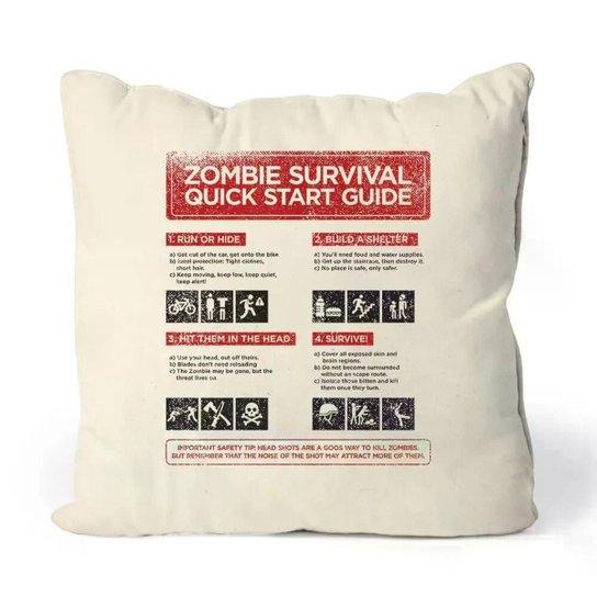 Almofada Zombie Survival Guide