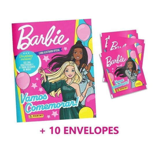 BARBIE 65TH ANNIVERSARY- Álbum Capa Cartão + 10 envelopes