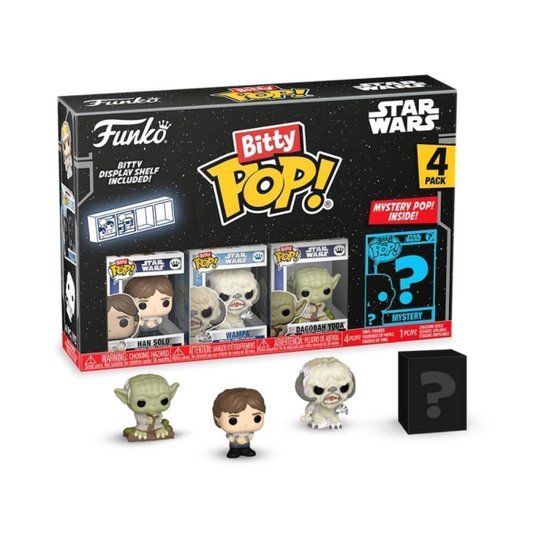 Bitty Pop Star Wars Episódio V Han Solo,Wampa e Dagobah Yoda