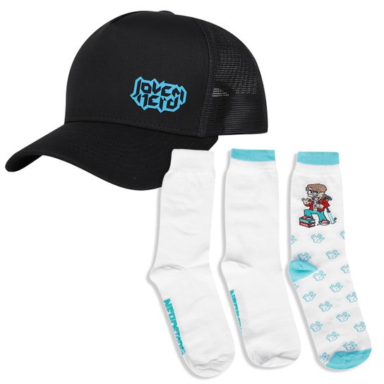 Boné JN + Kit Meias