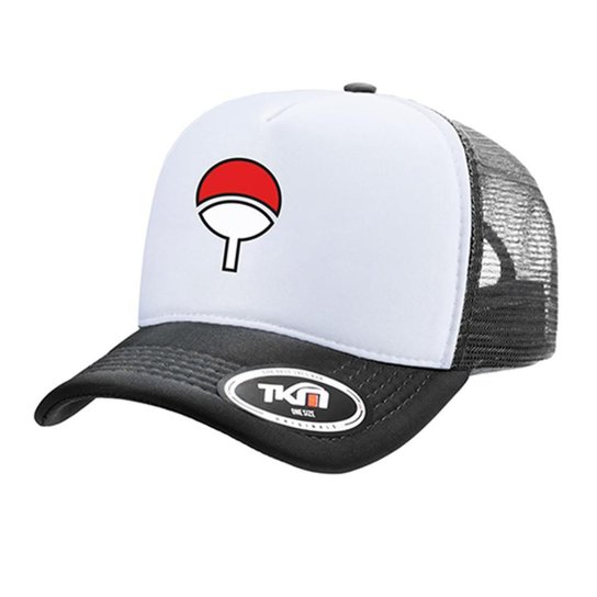 Boné Trucker Geek Unissex Anime Mangá Naruto Clã Uchiha Lançamento