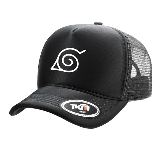 Boné Trucker Geek Unissex Anime Mangá Naruto Vila Da Folha Lançamento