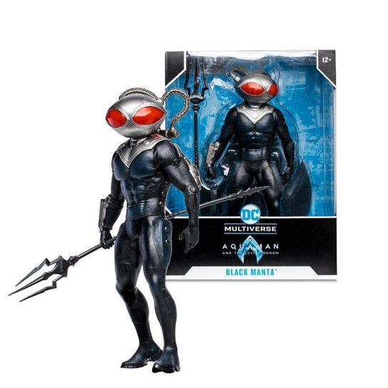 Boneco Action Figure Mcfarlane 12” Aquaman 2 - Black Mant4