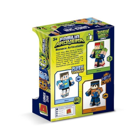 Boneco Articulado Gamer Skin Hey Davi Algazarra
