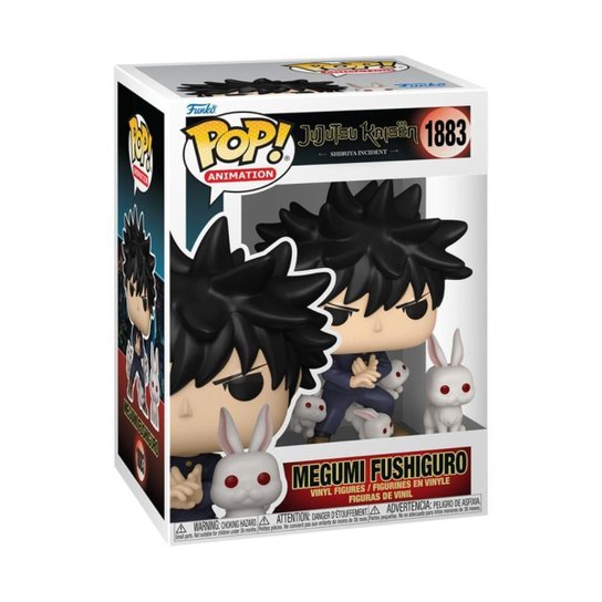 Boneco Funko Pop! & Buddy Jujutsu Kaisen Megumi com Coelhos