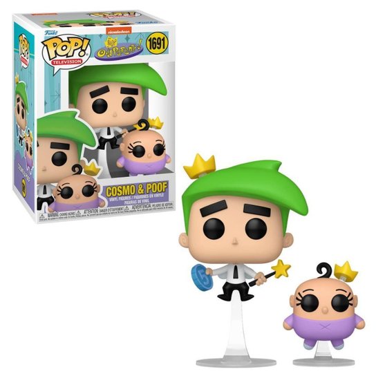 Boneco Funko Pop! & Buddy Os Padrinhos Mágicos Cosmo e Poof