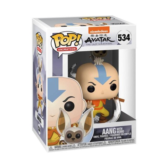Boneco Funko POP! Avatar - Aang com Momo
