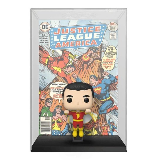 Boneco Funko POP! Comc Cover - Liga da Justiça da América: Shazam!
