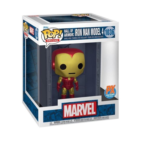 Boneco Funko POP! Deluxe Hall Of Armor: Iron Man Model 4