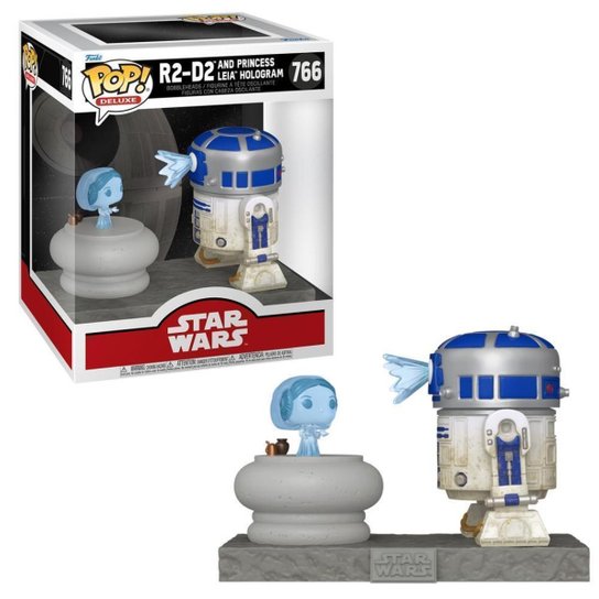 Boneco Funko Pop! Deluxe Star Wars R2-D2 com Leia