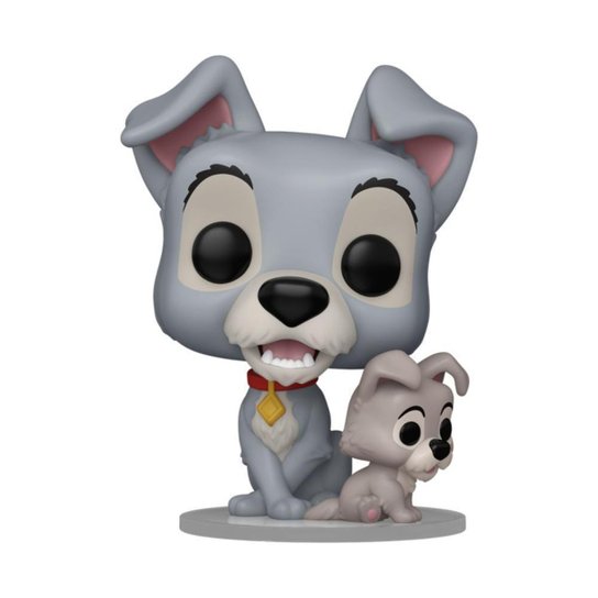 Boneco Funko Pop! Disney A Dama e o Vagabundo 70 anos - Vagabundo com Filhote