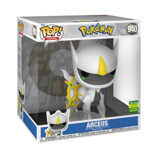 Boneco Funko Pop! Jumbo Edição SDCC24 Pokémon Arceus