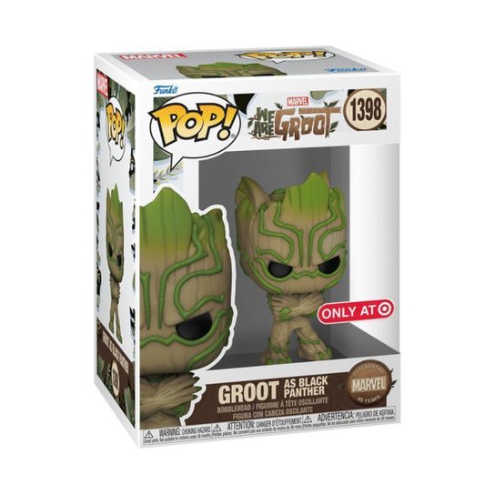 Boneco Funko Pop! Marvel 85 Anos - Groot como Pantera Negra
