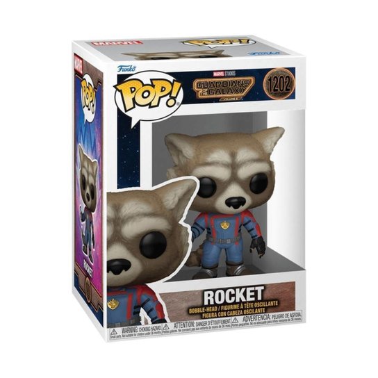 Boneco Funko Pop! Marvel Guardiões da Galáxia: Vol 3 Rocket