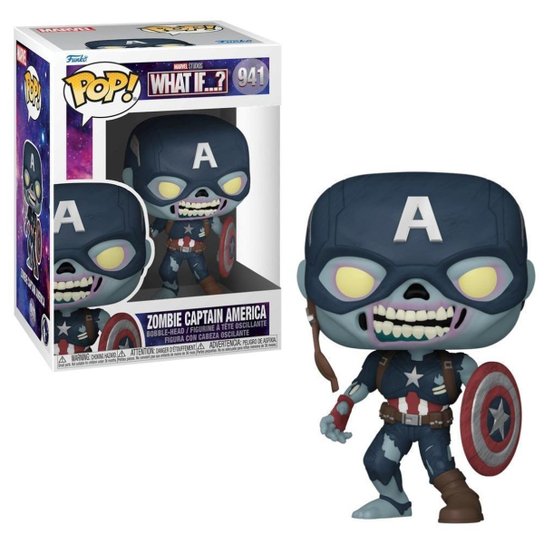 Boneco Funko POP! Marvel - What If…? - Capitão América Zumbi