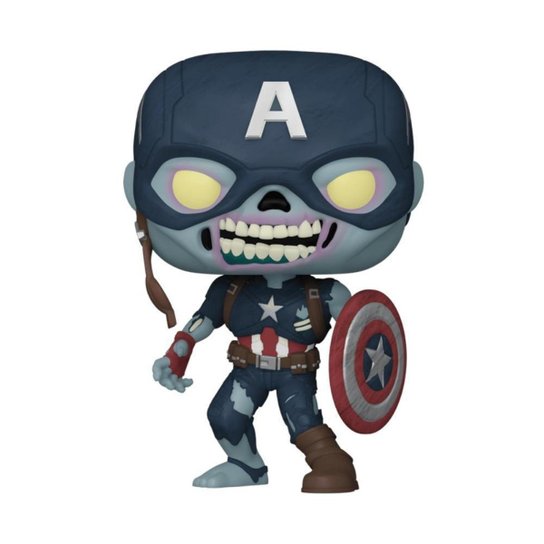 Boneco Funko POP! Marvel - What If…? - Capitão América Zumbi
