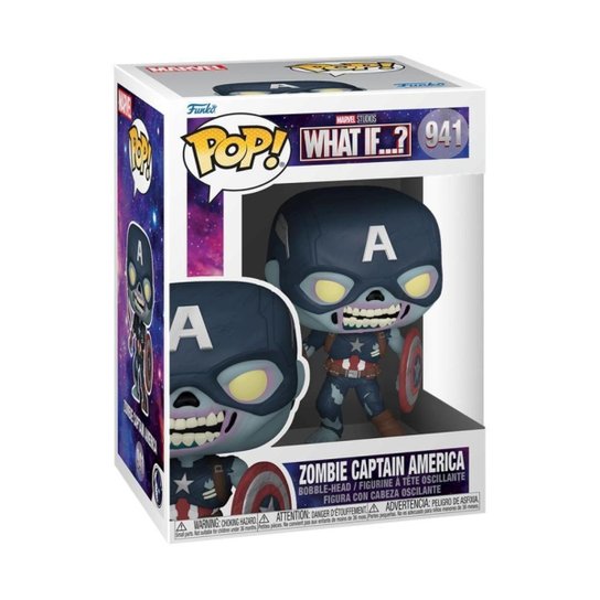 Boneco Funko POP! Marvel - What If…? - Capitão América Zumbi