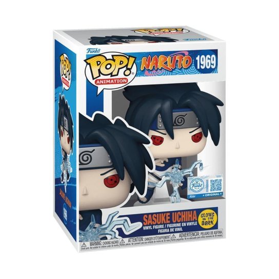 Boneco Funko Pop! Naruto Clássico - Sasuke Chidori (Glow)
