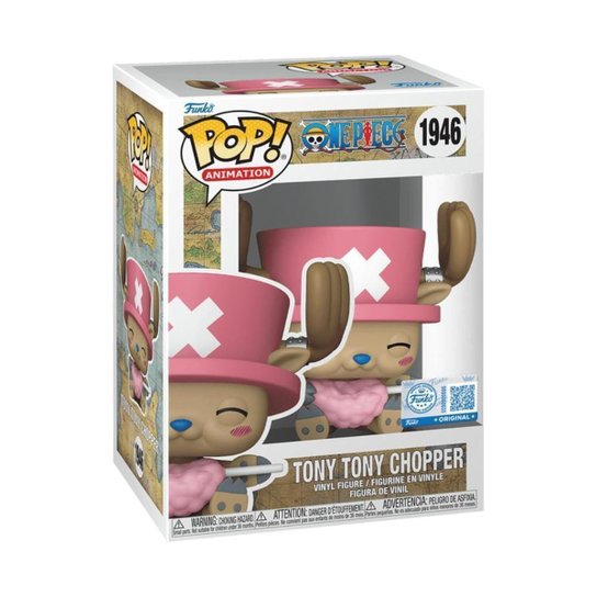 Boneco Funko Pop! One Piece - Chopper com Algodão Doce