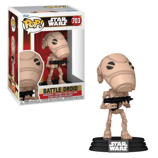 Boneco Funko POP! Star Wars: A Ameaça Fantasma - Battle Droid