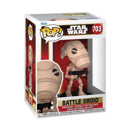 Boneco Funko POP! Star Wars: A Ameaça Fantasma - Battle Droid