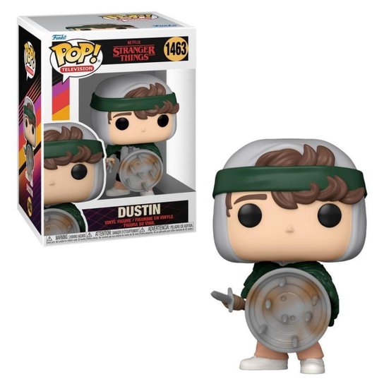 Boneco Funko POP! Stranger Things - Hunter Dustin com Escudo
