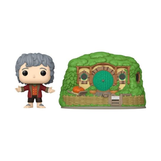 Boneco Funko Pop! Town Senhor dos Anéis Bilbo com Bolsão