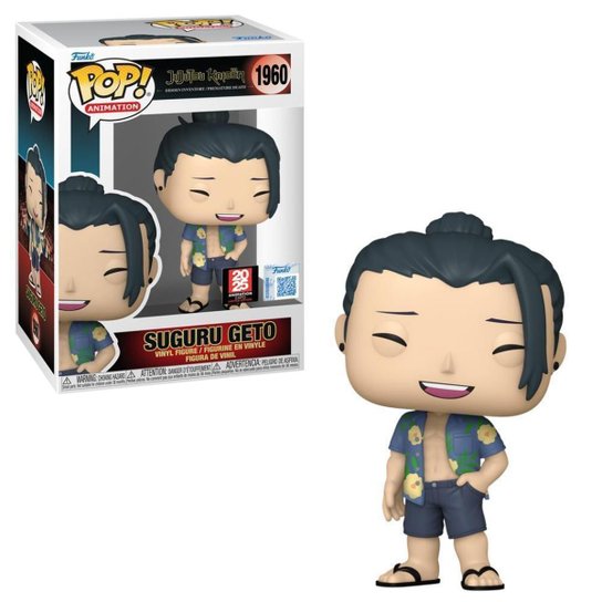 Boneco Funko Pop Expo2025 JujutsuKaisen Suguro Geto na Praia