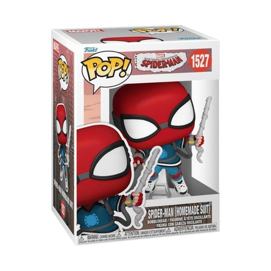 Boneco Funko Pop HomemAranha AmigãodaVizinhança TrajeCaseiro
