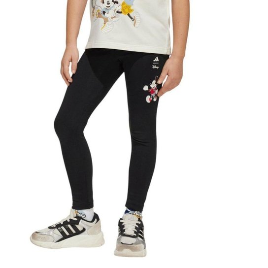 Calça Legging Adidas Disney Mickey Infantil - Preto 5-6