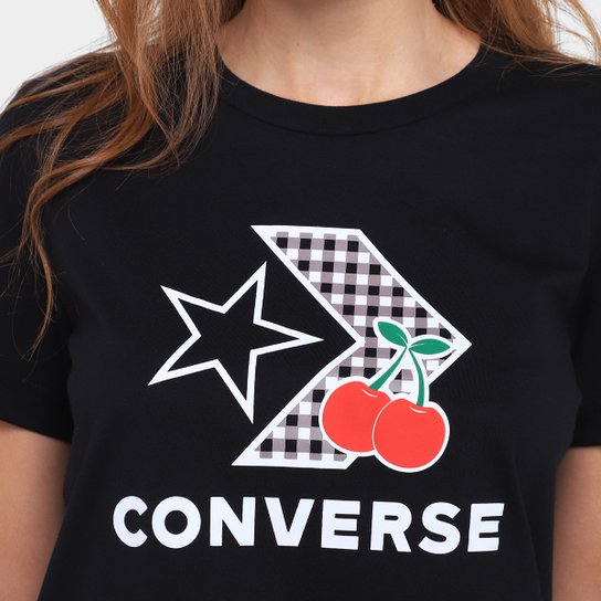 Camiseta Converse Cherry Star Chev Tee Feminina