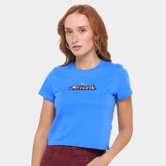 Camiseta Converse Cropped Grap Sta Fit Feminina