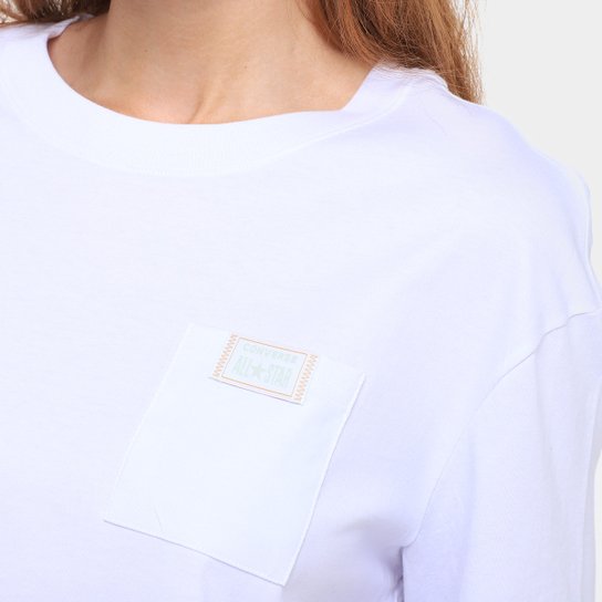 Camiseta Converse Cropped Oversized Bols Feminina