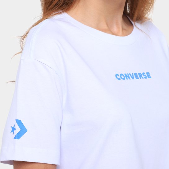 Camiseta Converse Cropped Puff Oversized Feminina