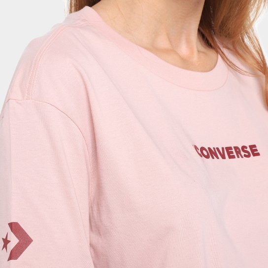 Camiseta Converse Cropped Puff Oversized Feminina