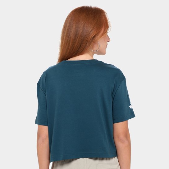Camiseta Converse Cropped Puff Oversized Feminina