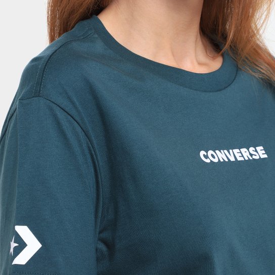 Camiseta Converse Cropped Puff Oversized Feminina