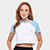 Camiseta Converse Cropped Raglan Pat Feminina - Bege