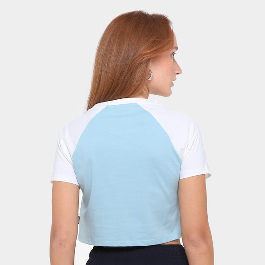 Camiseta Converse Cropped Raglan Pat Feminina