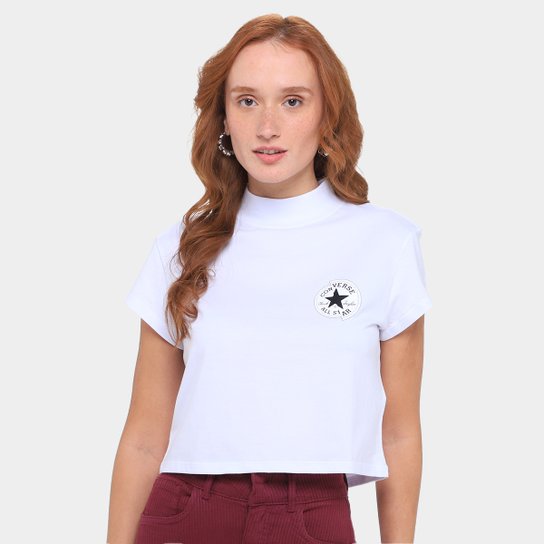 Camiseta Converse Foundation Cropped Feminina