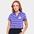 Camiseta Converse Polo Cropped Listrada Feminina - Roxo