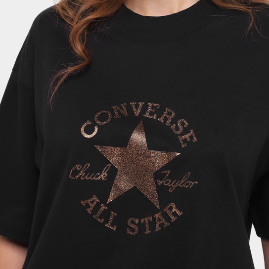 Camiseta Converse Prety Patin Over Feminina