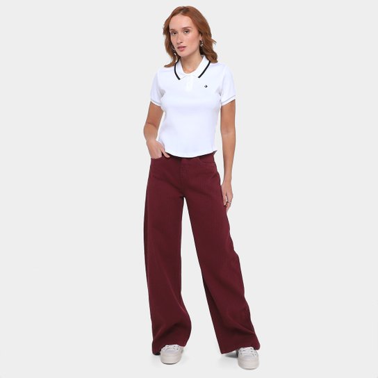 Camiseta Converse Slim Polo Top Feminina